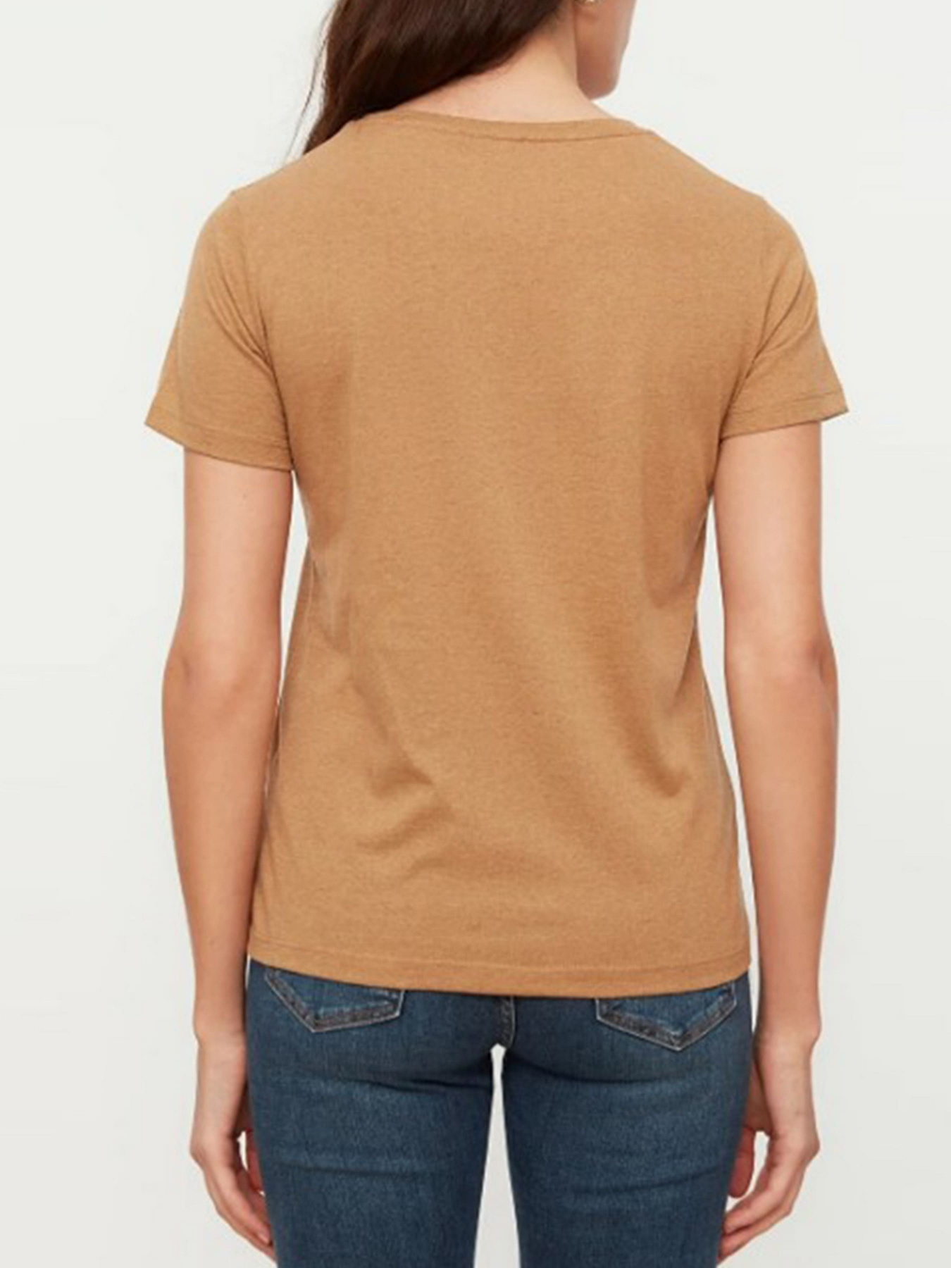 Футболки и поло Trendyol модель TWOSS20TS0143/Acık Kahverengi Фото