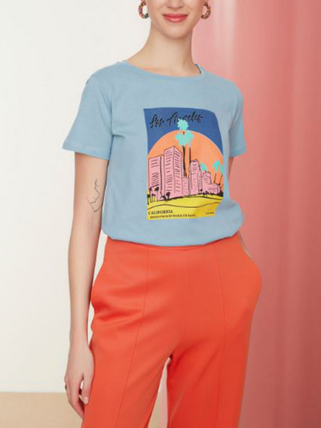 Футболки и поло Trendyol модель TWOSS22TS1133/Acık Mavi Фото