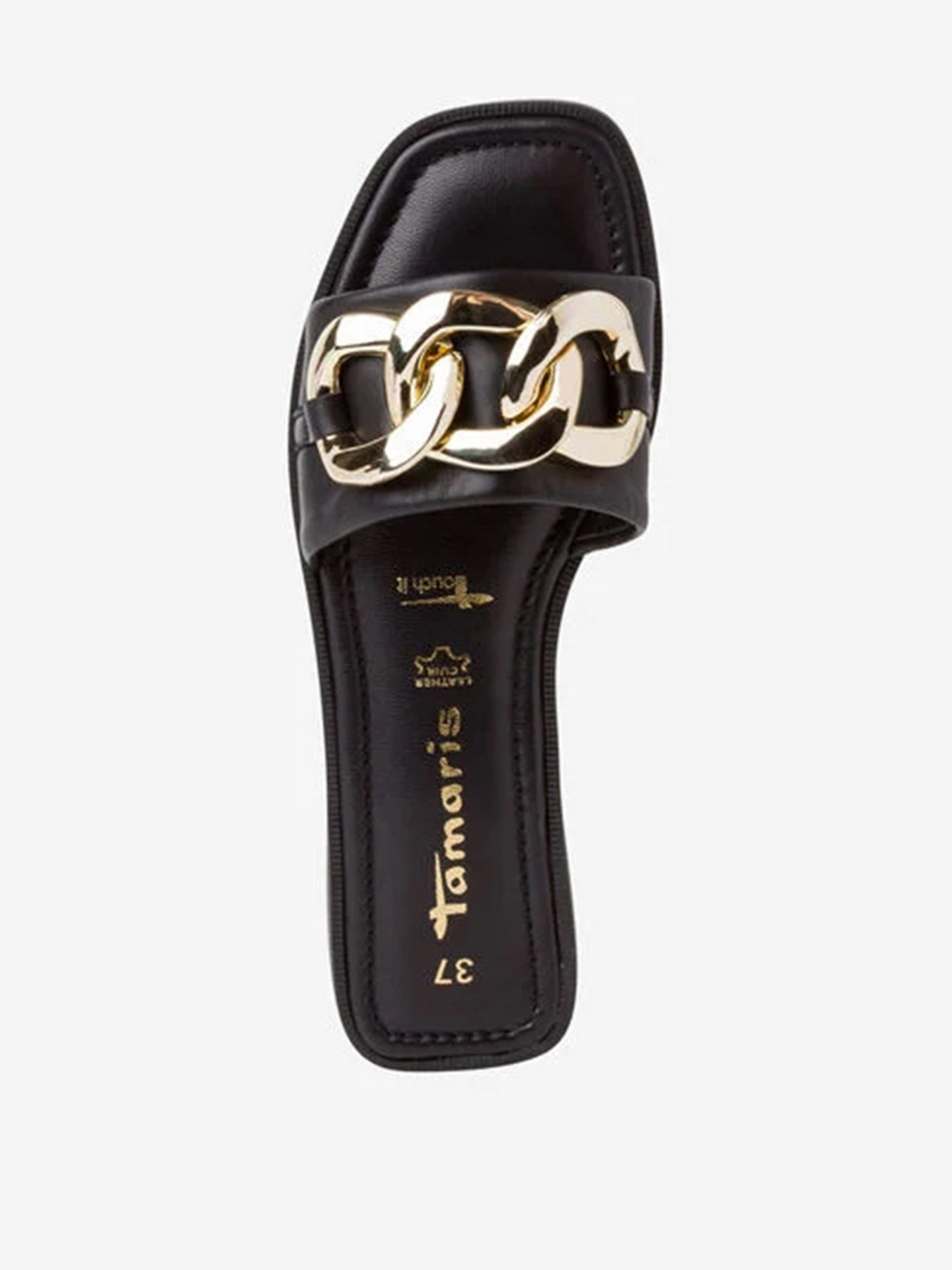 Шлёпанцы Tamaris модель 27119-28-048 BLACK/GOLD Фото