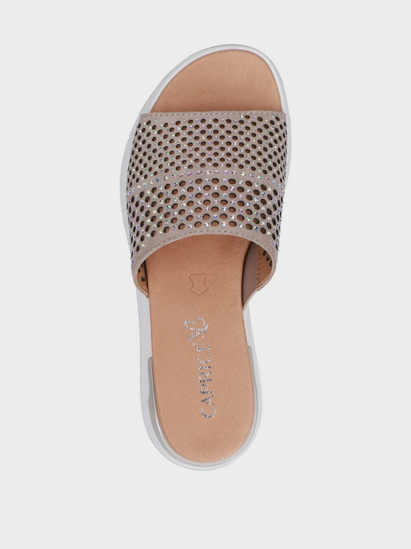 Шлёпанцы Caprice модель 27208-28-343 TAUPE SUEDE Фото