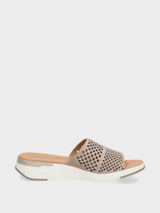 Шлёпанцы Caprice модель 27208-28-343 TAUPE SUEDE Фото