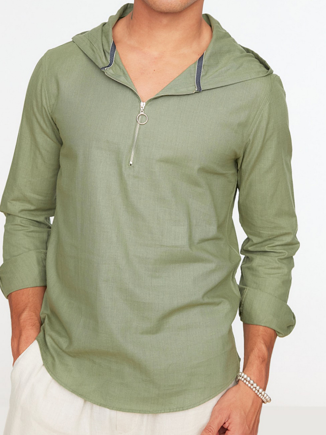 Рубашки Trendyol модель TMNSS20GO0098/Haki Фото