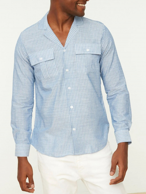 Рубашки Trendyol модель TMNSS21GO0590/Indigo Фото