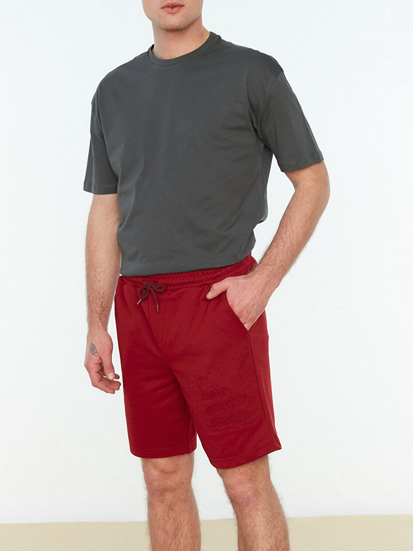 Шорты Trendyol модель TMNSS21SR0312/Bordo Фото