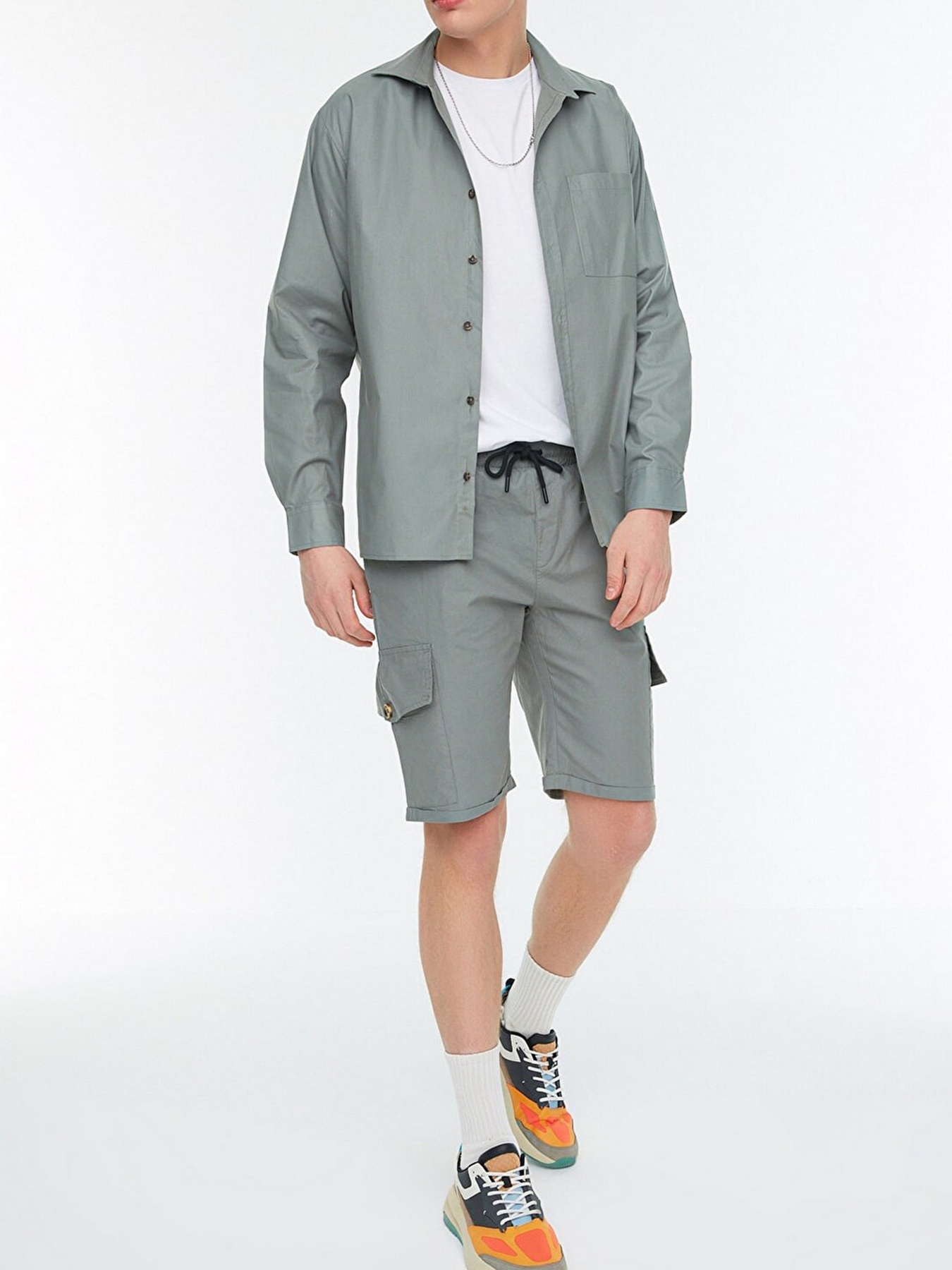 Рубашки Trendyol модель TMNSS22GO0027/Haki Фото