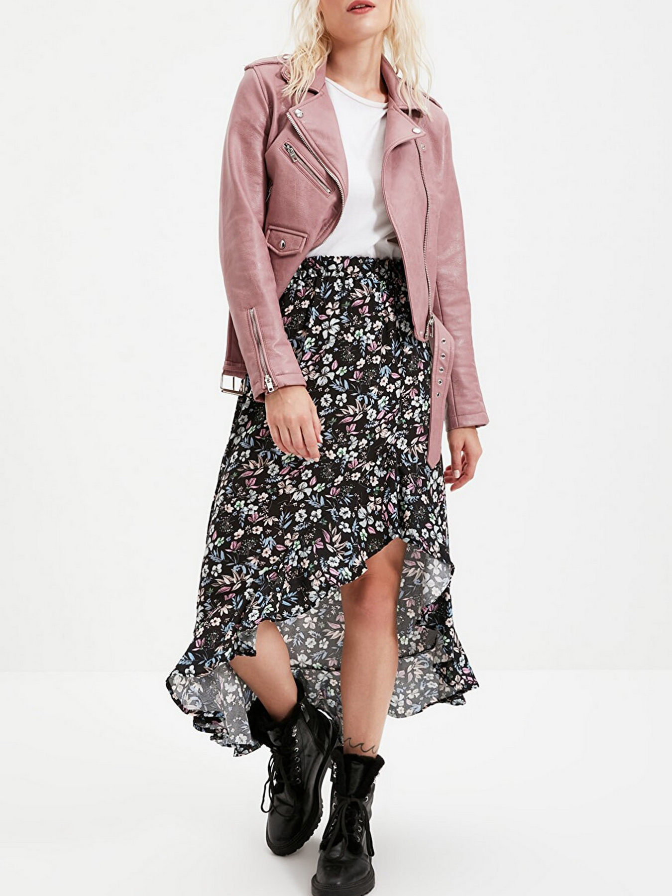 Юбки Trendyol модель TWOSS20ET0166/Mor Фото