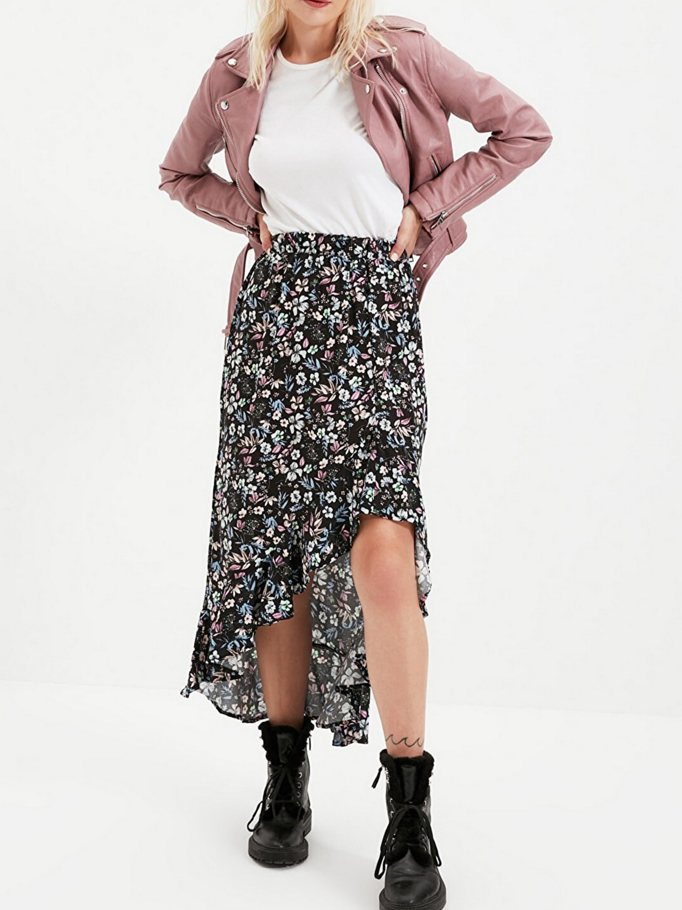 Юбки Trendyol модель TWOSS20ET0166/Mor Фото