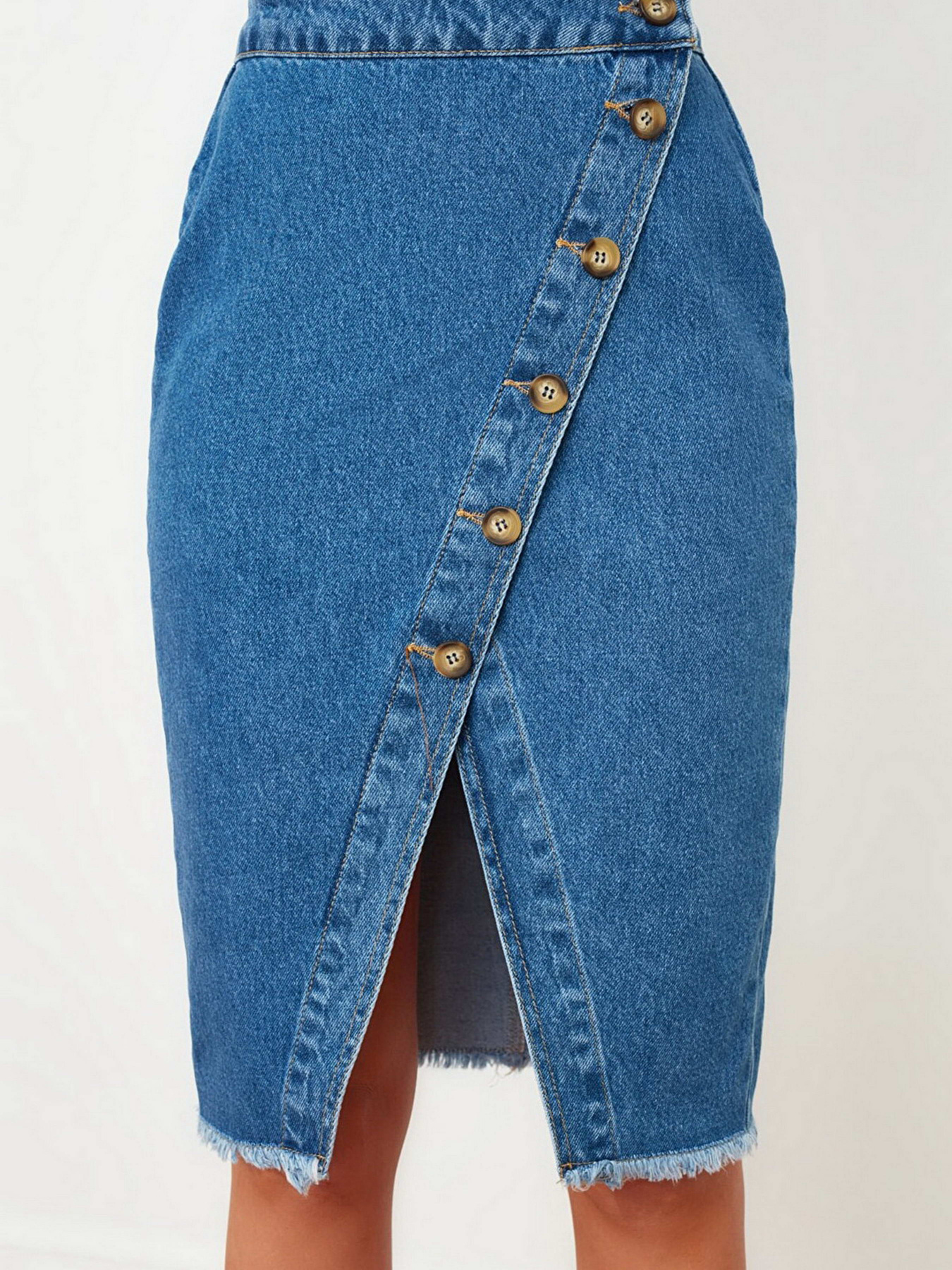 Юбки Trendyol модель TWOSS20ET0494/Mavi Фото