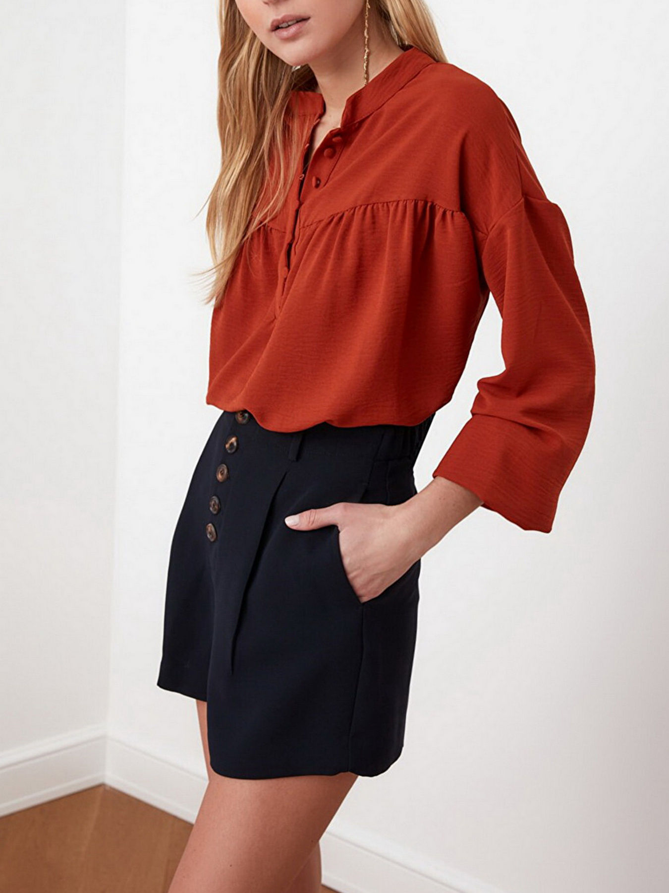 Рубашки Trendyol модель TWOSS21BZ0188/Kiremit Фото