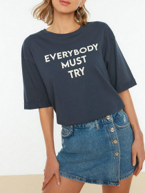 Футболки и поло Trendyol модель TWOSS21TS0305/Indigo Фото