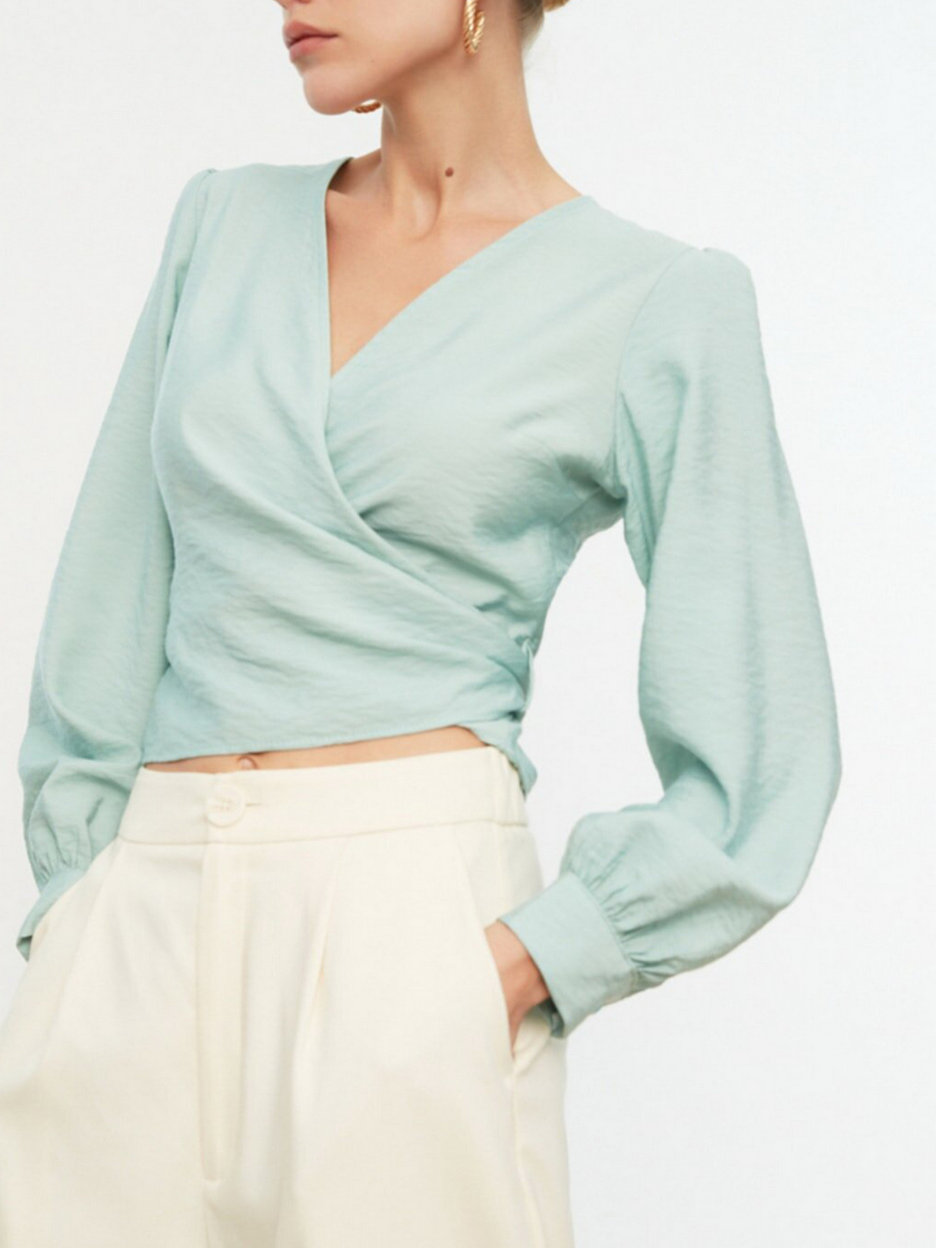Рубашки Trendyol модель TWOSS22BZ0078/Mint Фото