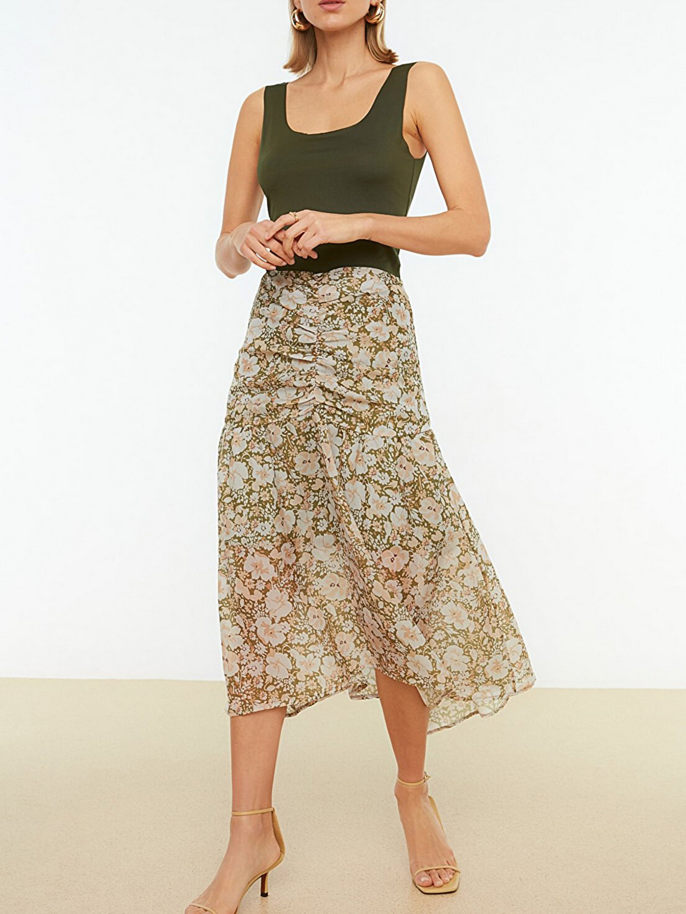Юбки Trendyol модель TWOSS22ET0104/Haki Фото