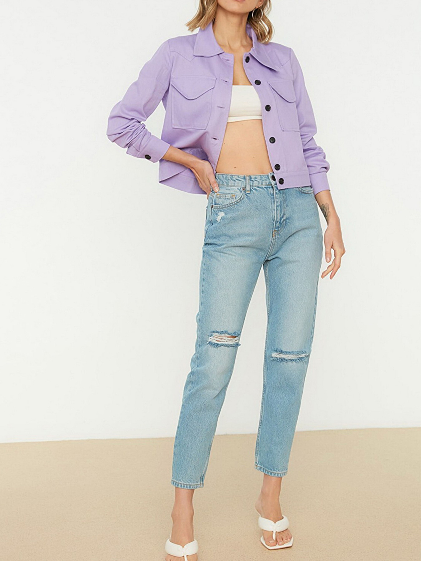 Рубашки Trendyol модель TWOSS22GO0216/Mor Фото