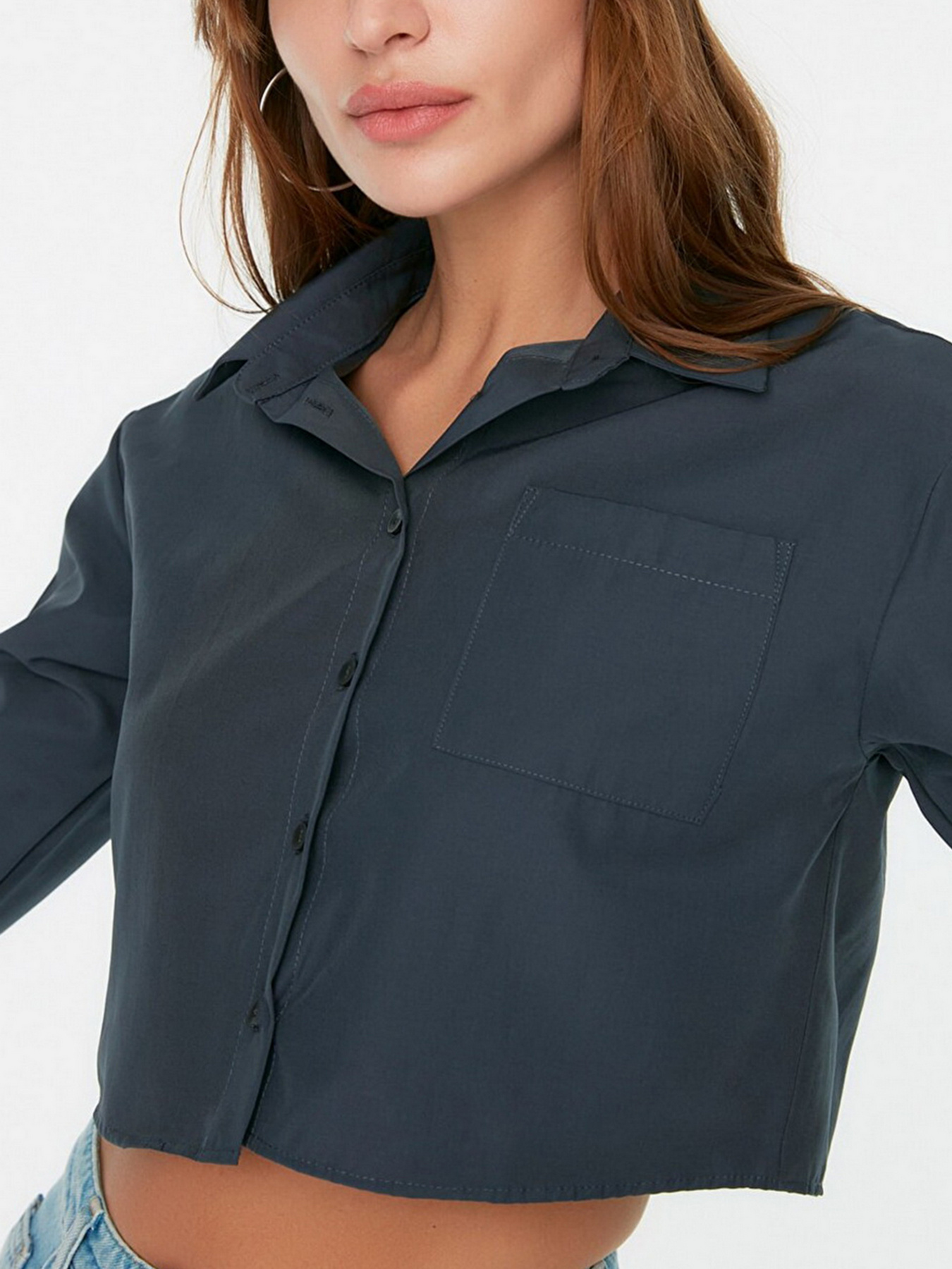 Рубашки Trendyol модель TWOSS22GO0559/Gri Фото