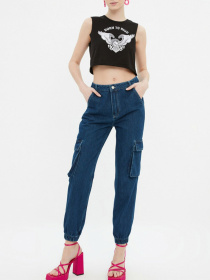 Брюки Trendyol модель TWOSS22JE0150/Mavi Фото