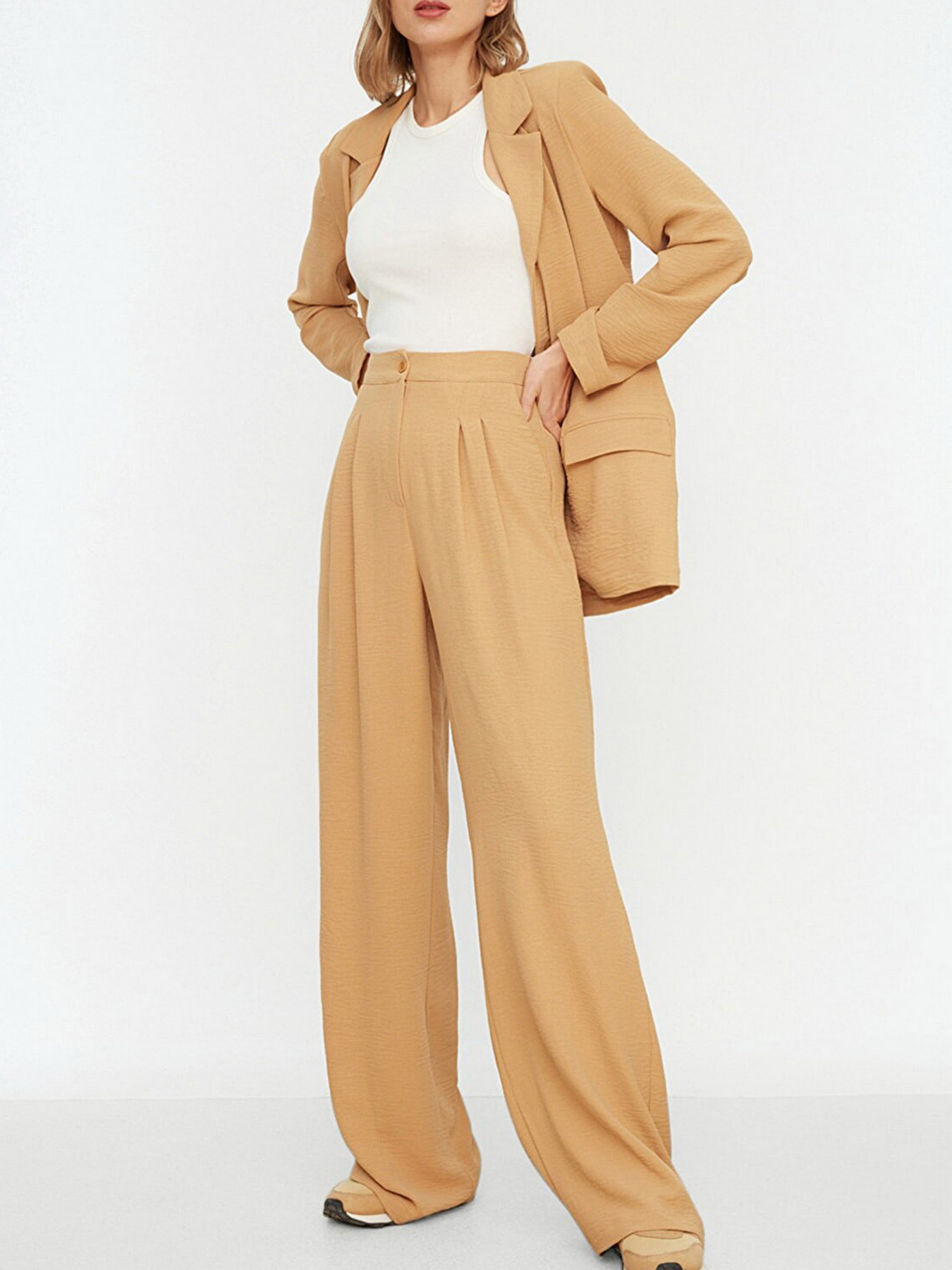 Брюки Trendyol модель TWOSS22PL0086/Camel Фото