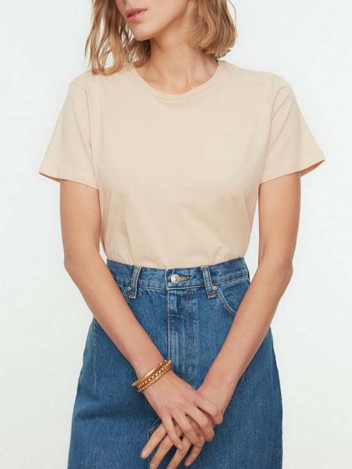 Футболки и поло Trendyol модель TWOSS20TS0141/Lacivert-Bej Фото