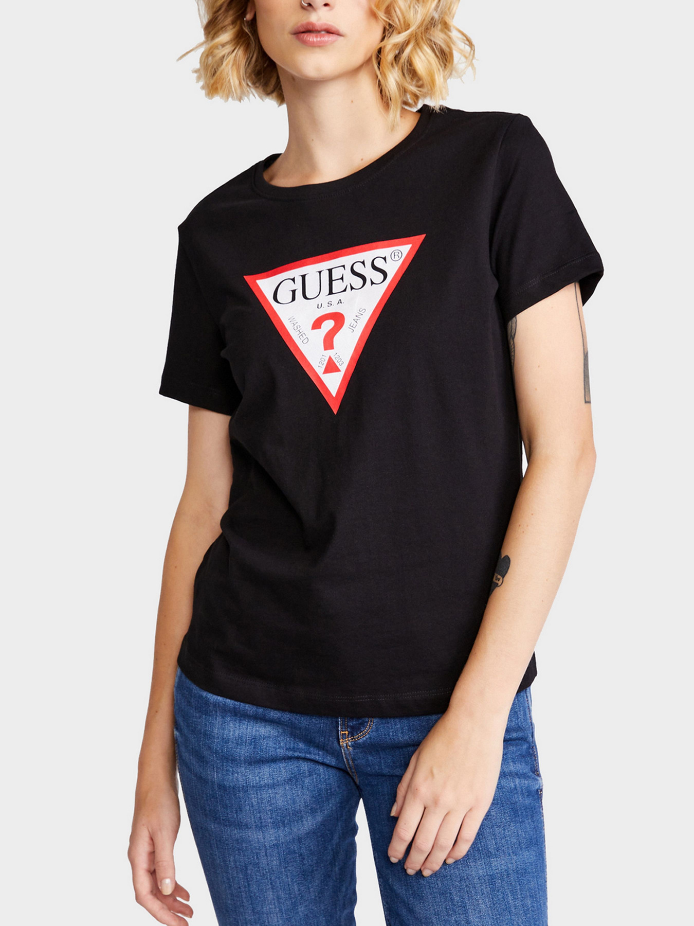 Футболки и поло GUESS модель W1YI1B-I3Z11-JBLK Фото