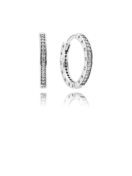 Серьги-подвески PANDORA Moments модель 290558CZ Фото