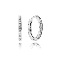 Серьги-подвески PANDORA Moments модель 290558CZ Фото