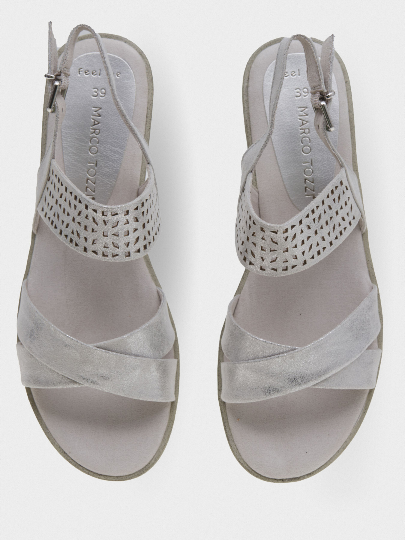 Сандалии Marco Tozzi модель 28600-24-237 LT.GREY METAL. Фото