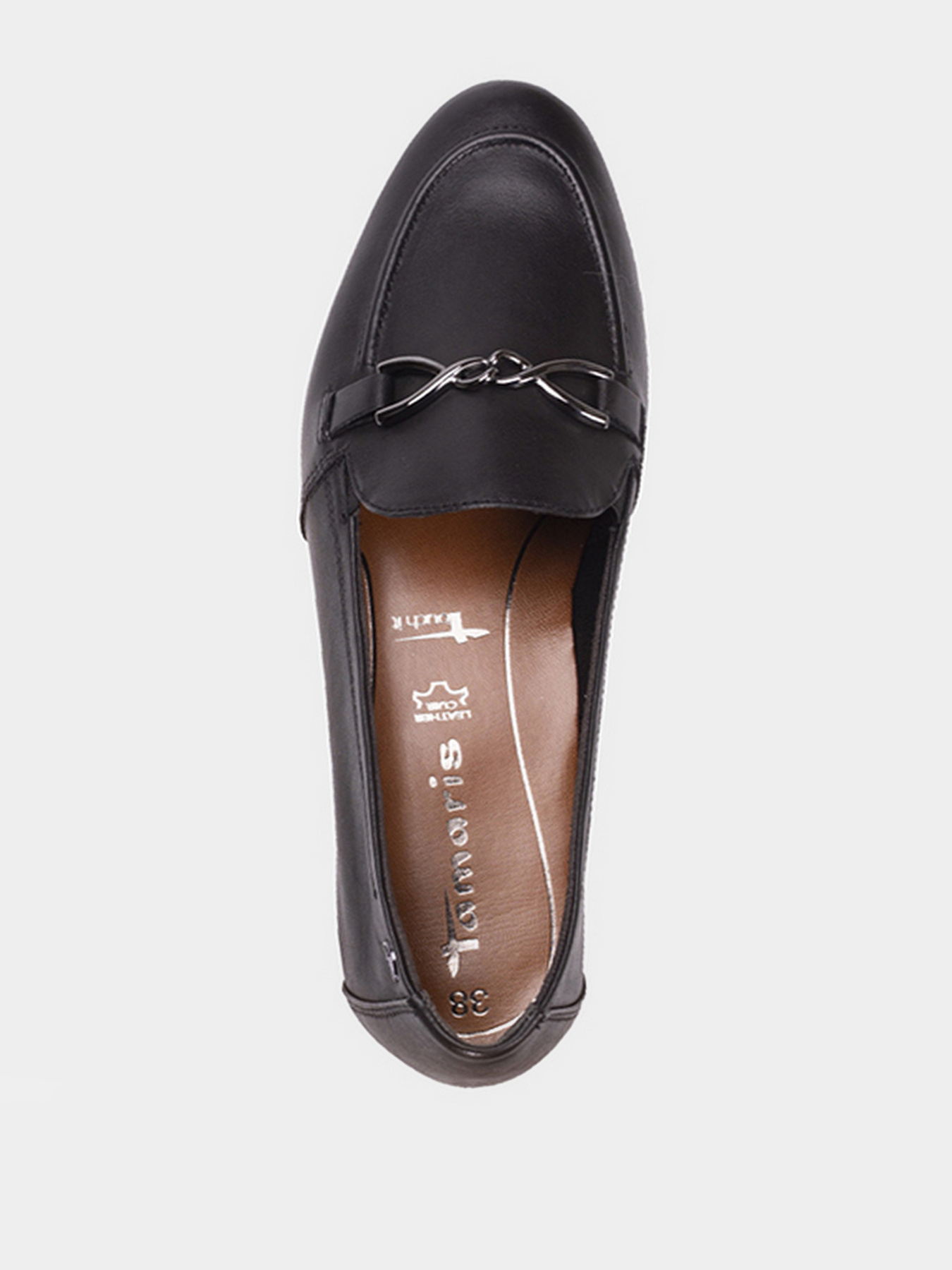 Слипоны и мокасины Tamaris модель 24211-26-003 BLACK LEATHER Фото