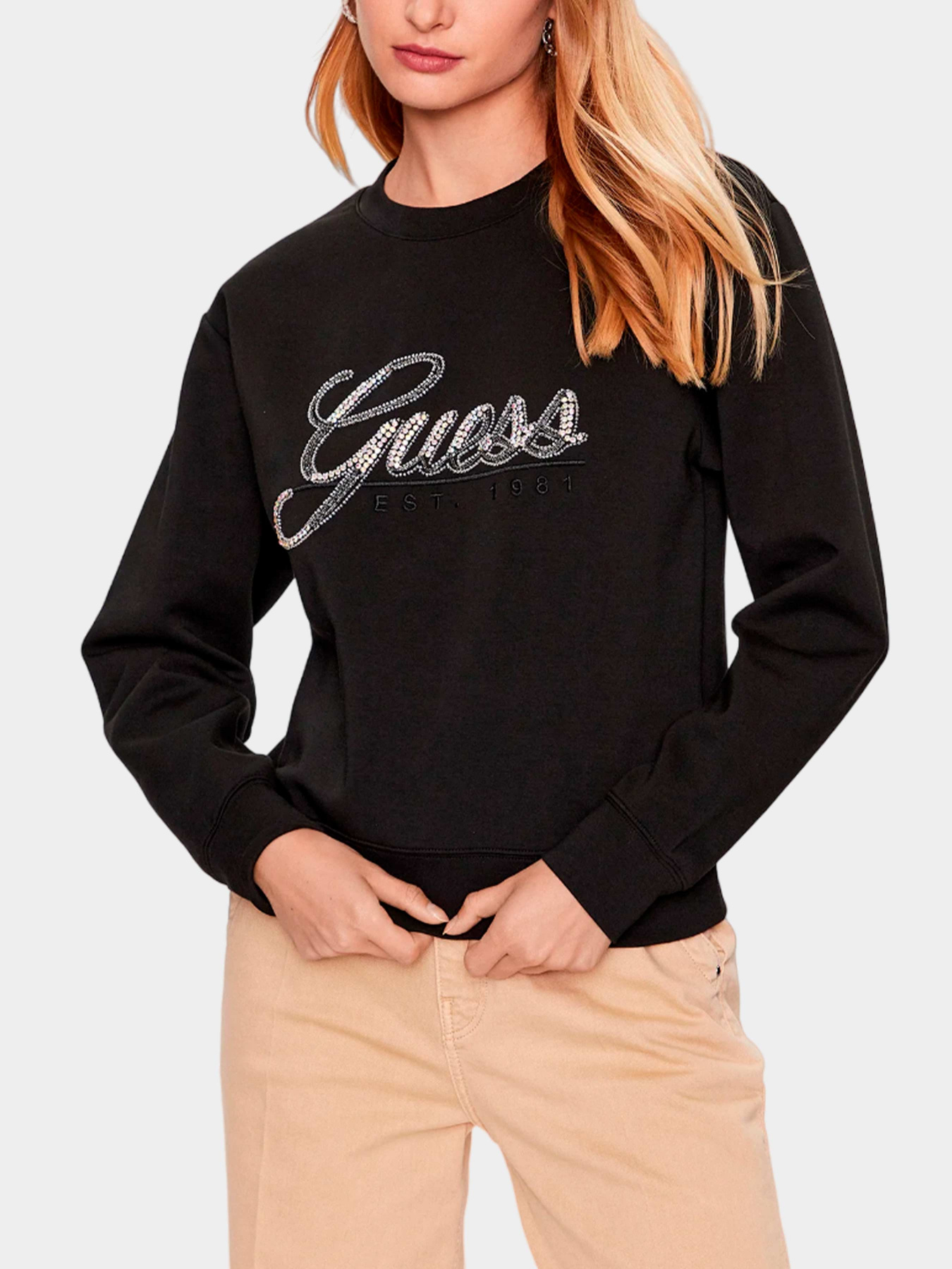 Худи и свитшоты GUESS модель W3YQ03-KB932-JBLK Фото