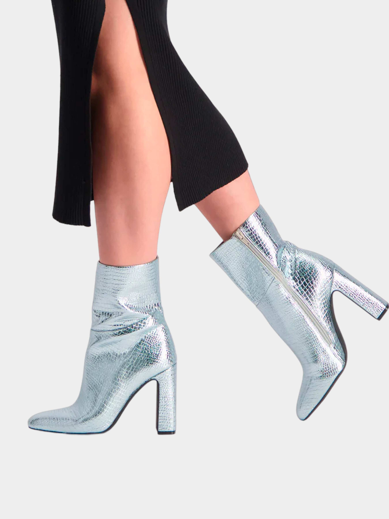 Ботинки и сапоги Steve Madden модель SM11002641 SILVER CROCO Фото