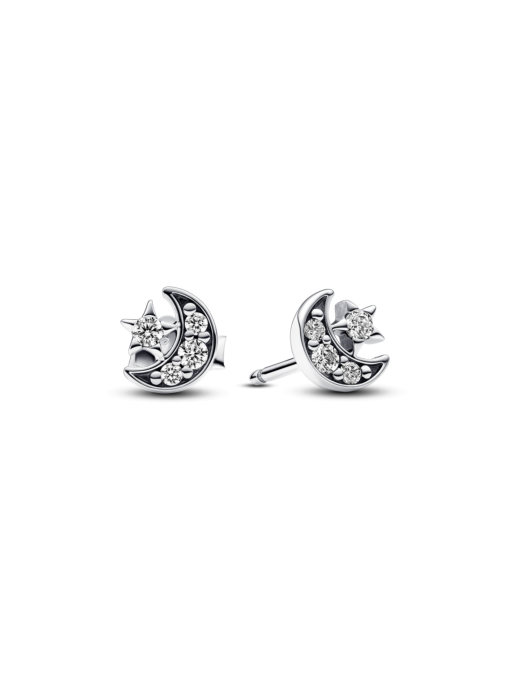 Серьги-гвоздики PANDORA Moments модель 292990C01 Фото