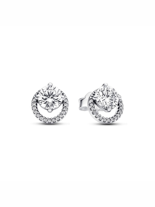 Серьги-гвоздики PANDORA Moments модель 291248C01 Фото
