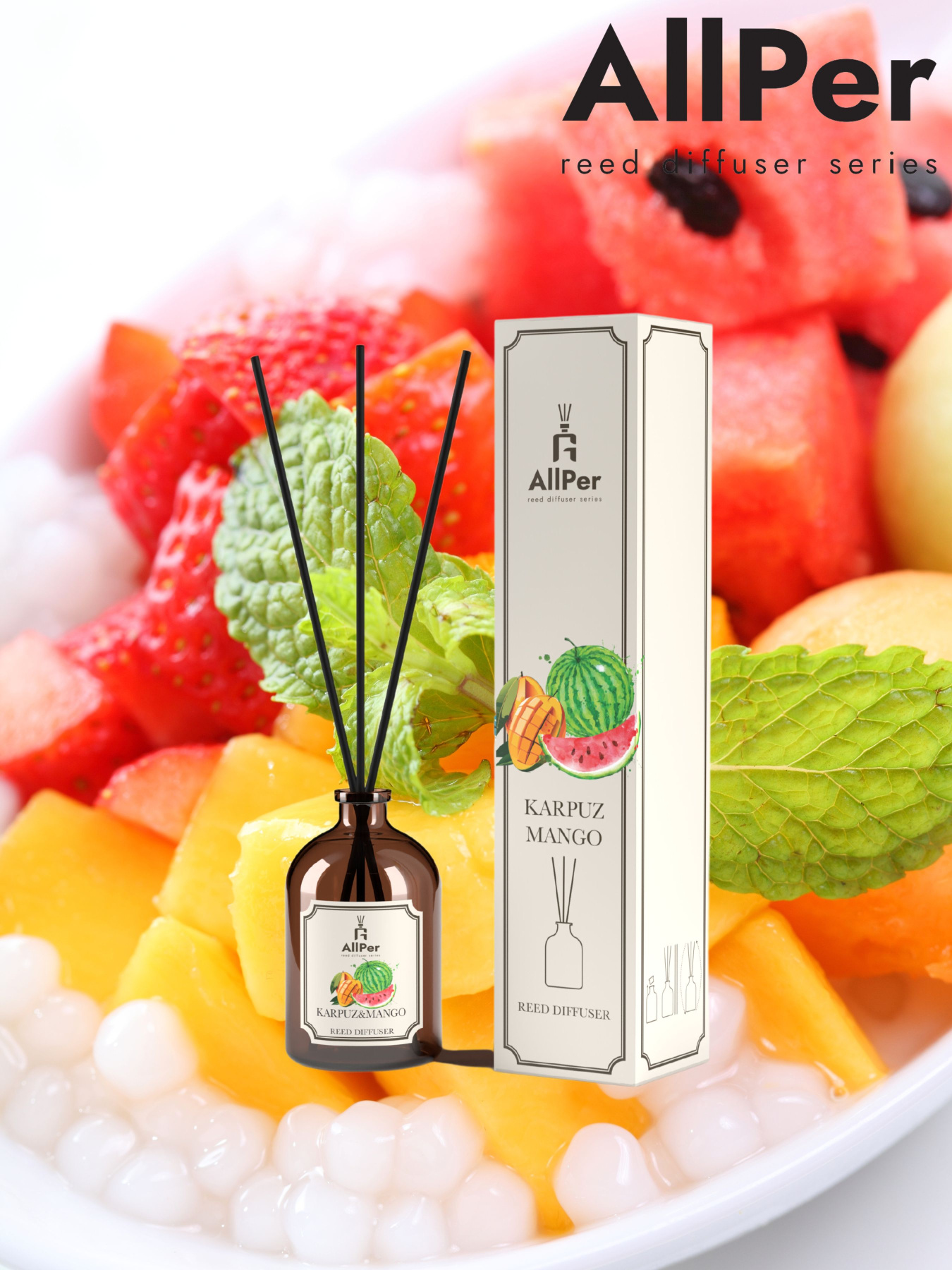 Аромадиффузор для дома Allper Арбуз манго 40ml Allper модель 003-04 Аромадиффузор для дома Allper Арбуз манго 40ml Allper модель 003-04 Фото