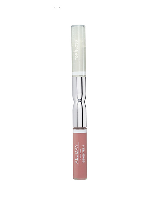 Жидкая стойкая помада-блеск 02 ALL DAY LIP COLOR & TOP GLOSS розовый беж SEVEN7EEN модель 5,20E+12 Фото