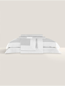 Комплект постельного белья Эдем сер/бел 200х210/260х270/50х70 TOGAS модель 1006.00826 Фото