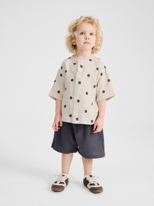 Рубашки Happy Baby модель 88271_beige-with-dots Фото