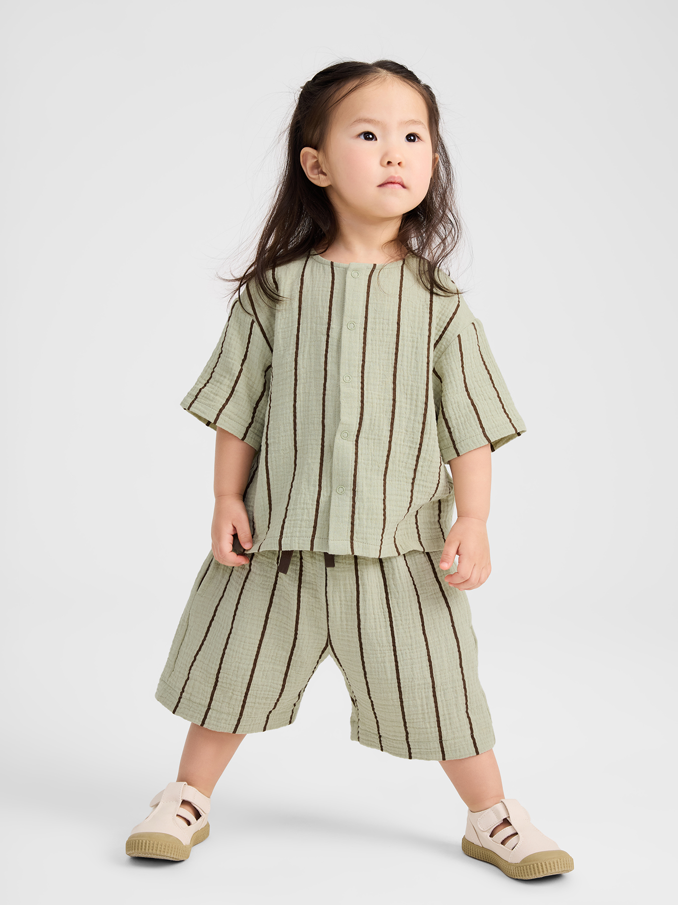 Рубашки Happy Baby модель 88271_green-with-stripes Фото