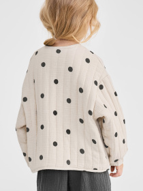 Куртки и дубленки Happy Baby модель 88270-1_beige-with-dots Фото