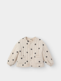 Куртки и дубленки Happy Baby модель 88270-1_beige-with-dots Фото