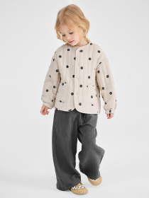 Куртки и дубленки Happy Baby модель 88270-1_beige-with-dots Фото