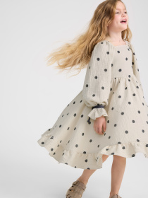 Платья Happy Baby модель 88273-1_beige-with-dots Фото