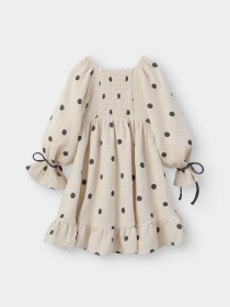 Платья Happy Baby модель 88273-1_beige-with-dots Фото