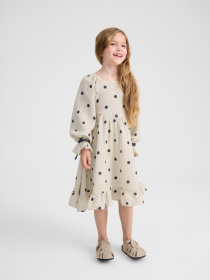 Платья Happy Baby модель 88273-1_beige-with-dots Фото
