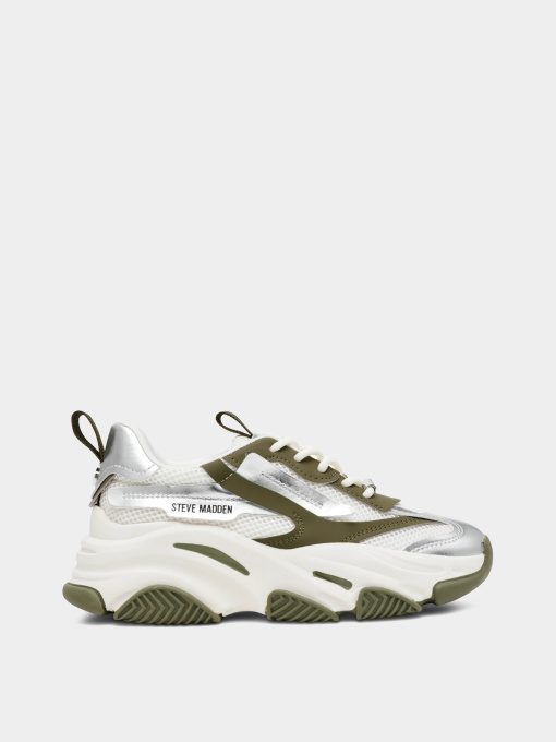 Кроссовки Steve Madden модель SM19000033 OLIVE/SILVER Фото