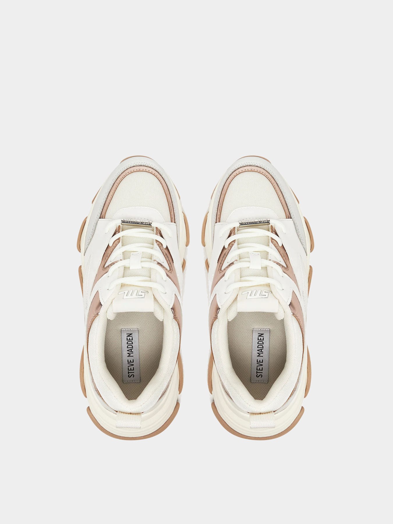 Кроссовки Steve Madden модель SM19000096 SILVER/GOLD CREAM Фото