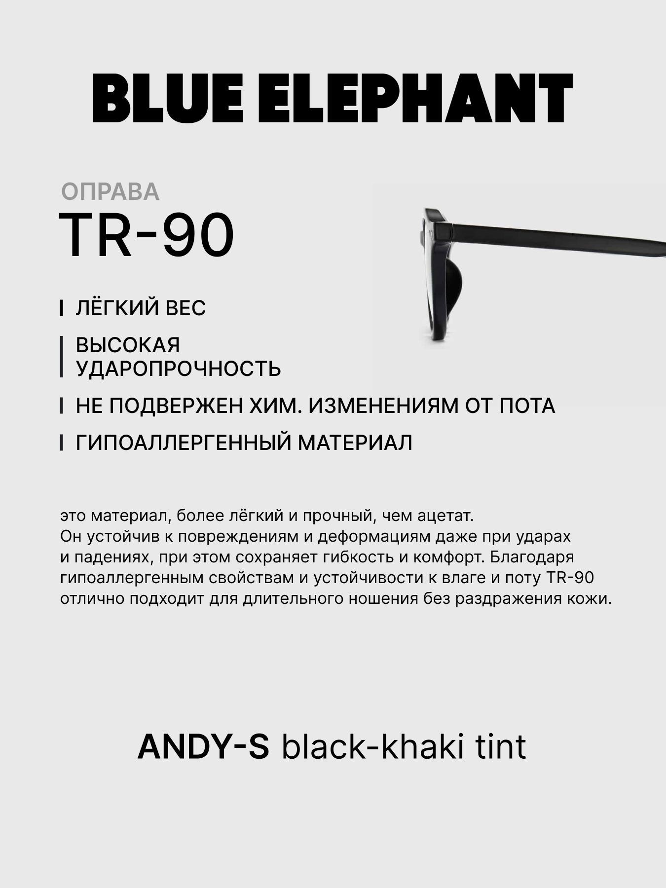 Очки BLUE ELEPHANT ANDY-S Black-Khaki Tint модель CP114395 Очки BLUE ELEPHANT ANDY-S Black-Khaki Tint модель CP114395 Фото