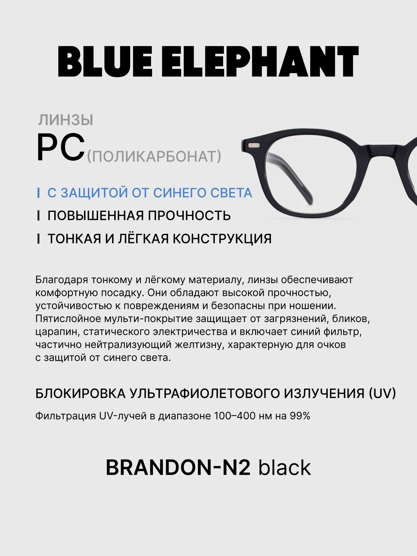 Очки BLUE ELEPHANT BRANDON-N2 Black модель CP114401 Очки BLUE ELEPHANT BRANDON-N2 Black модель CP114401 Фото