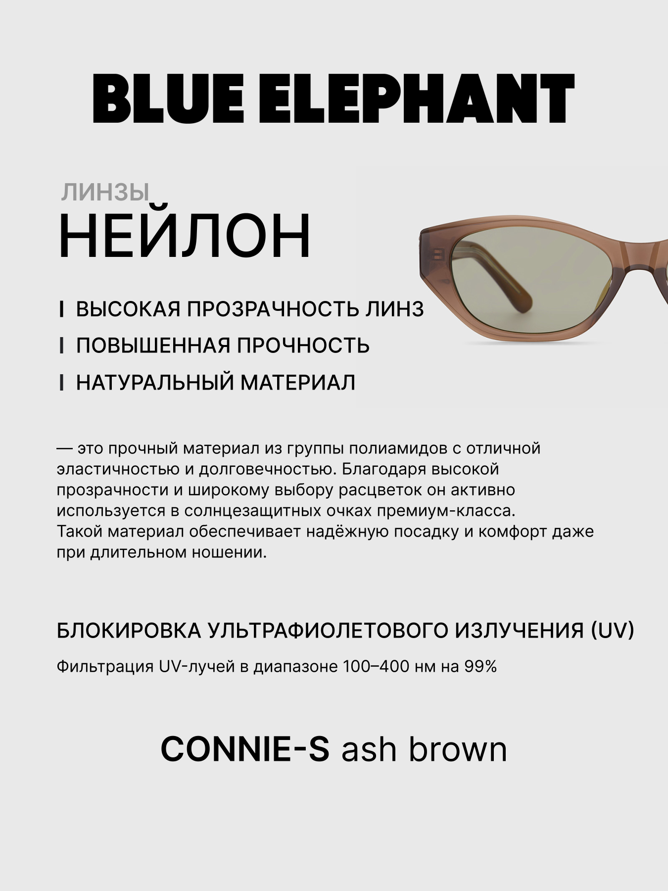 Очки BLUE ELEPHANT CONNIE-S Ash Brown модель CP114506 Очки BLUE ELEPHANT CONNIE-S Ash Brown модель CP114506 Фото