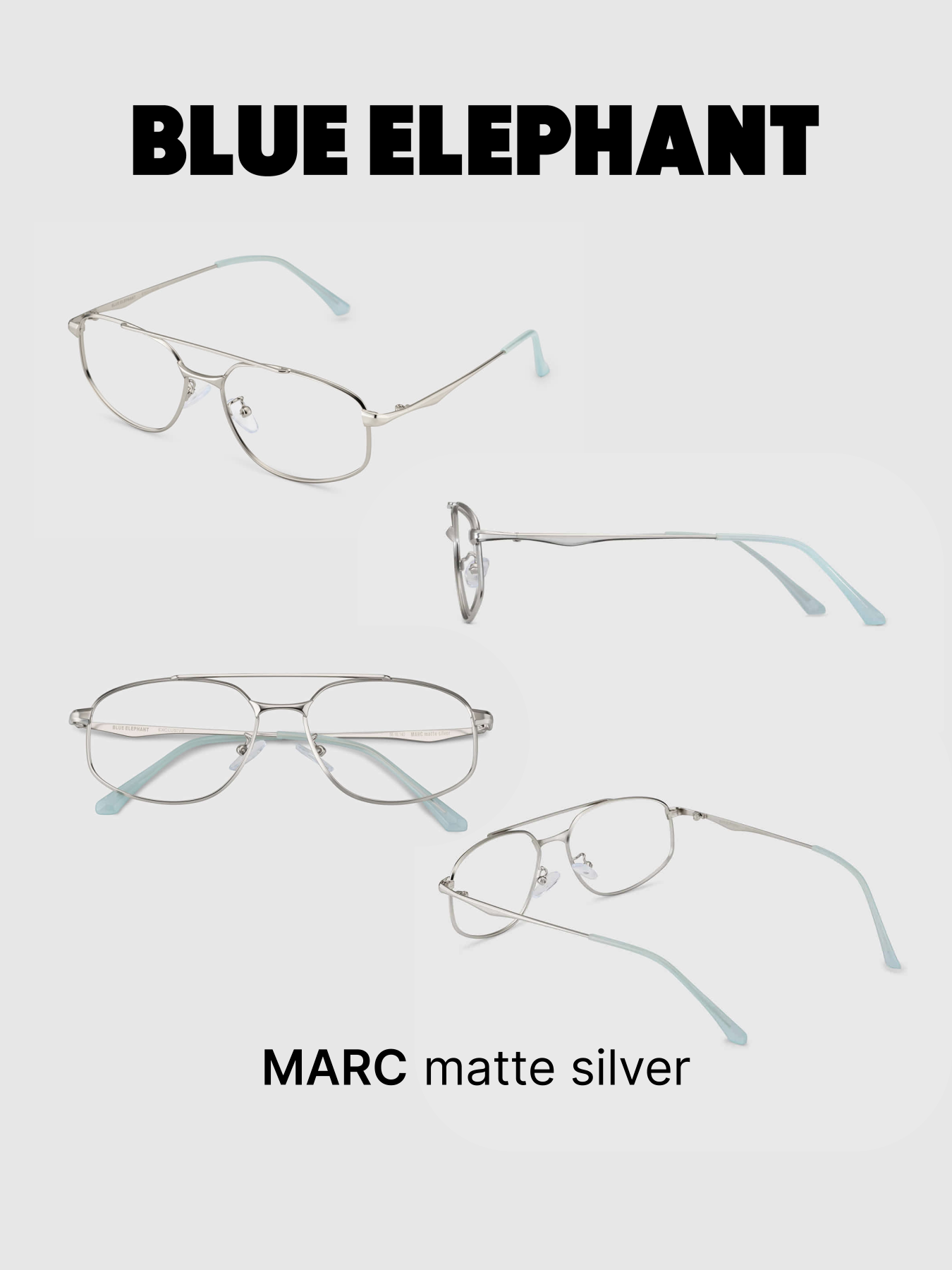 Очки BLUE ELEPHANT MARC Matte Silver модель CP114537 Очки BLUE ELEPHANT MARC Matte Silver модель CP114537 Фото