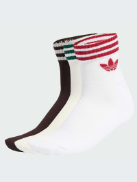 Белый - Три пары носков 3-Stripes Ankle Socks